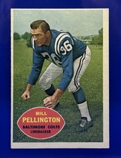 1960 TOPPS FOOTBALL #8 BILL PELLINGTON BALTIMORE COLTS