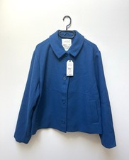 Seasalt Cornwall coat jacket size 20 blue wool rich 