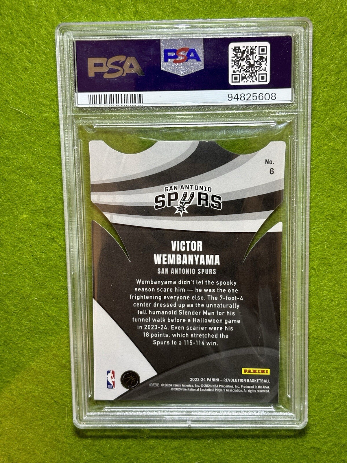 Victor Wembanyama DIE CUT PRIZM ROOKIE CARD PSA 9 SP 2023 Revolution LIFTOFF RC view 10