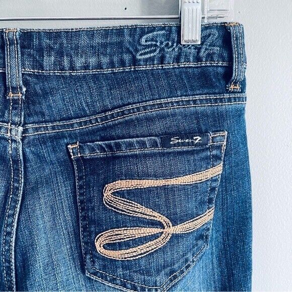 Seven7 flare jeans size 6 blue - image 9