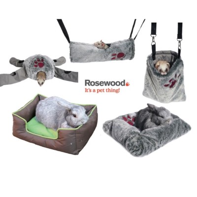 Rosenholz Luxus Kuschel Frettchen Kaninchen Meerschweinchen Plüsch weich robust 'n' Mucky Bett