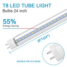 2ft 4ft Bi Pin Led Tube Lights T8 G13 9w 22w 28w 60w F32t8 Led Shop Light Bulbs