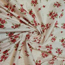Organic Floral 100% Cotton Poplin Fabric Soft Dress Craft Quilting Material 44"