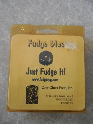 FUDGE DICE SET, MULTICOLOR GMs PACK I, GGG9020MC, GREY GHOST PRESS, OPEN SET!