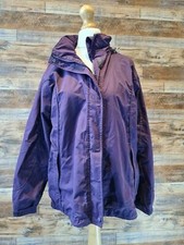 Gelert Women's Purple Light Weight Zip Up Rain Coat Uk 14