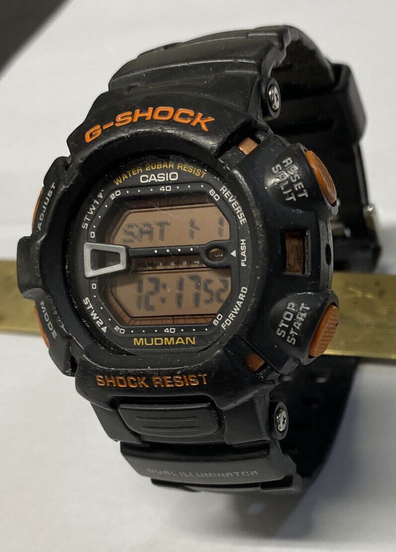 Rare Casio G-Shock MudMan G-9000MX Black Men's Motocross Rare Casio G-Shock MudMan G-9000MX Black Men's Motocross
