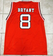 Custom Retro Bryant #8 Basketball Jersey All Stitched Custom Size S-3XL Red
