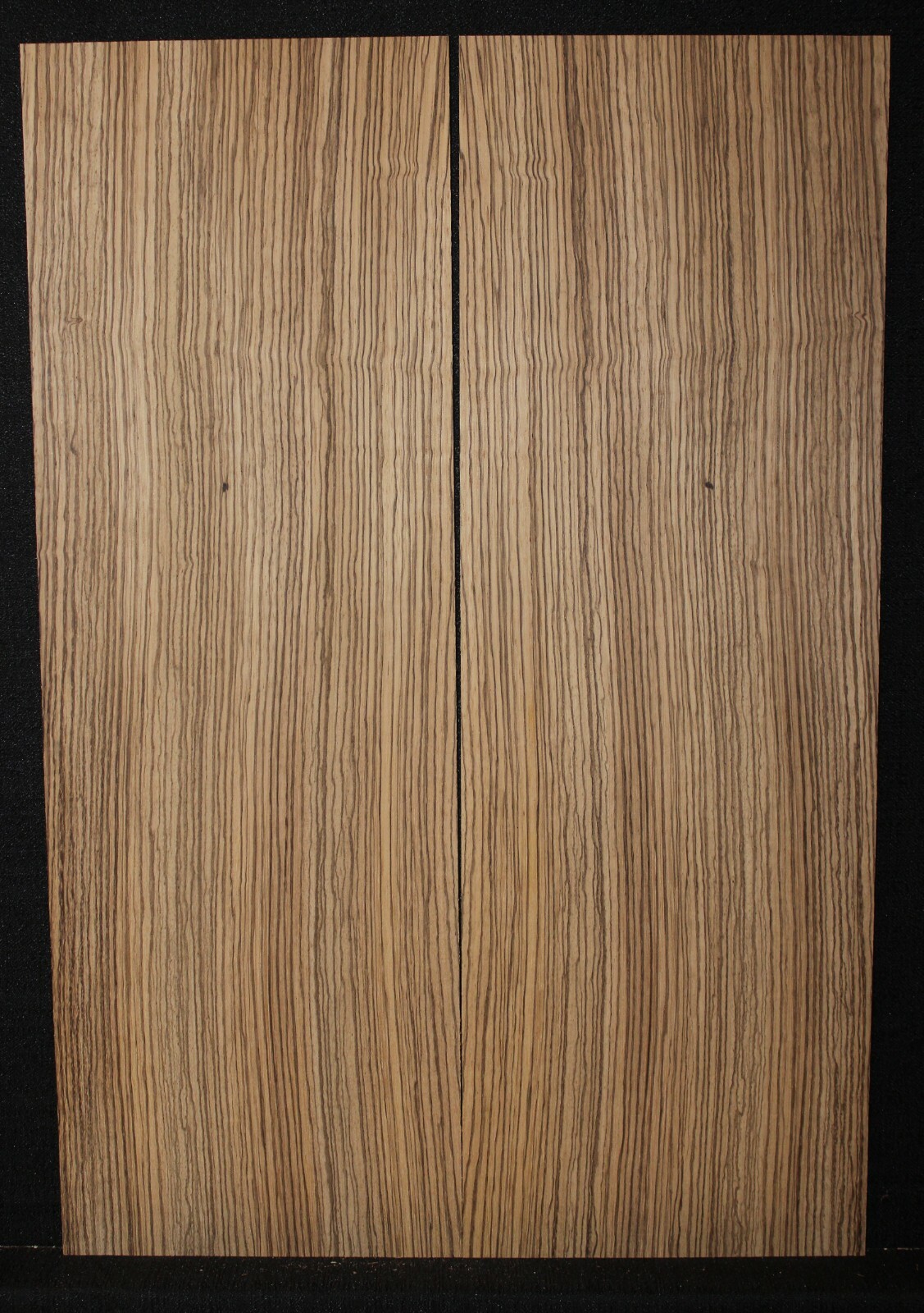 Zebrawood B grade bookmatched guitar top, quarter sawn, sold