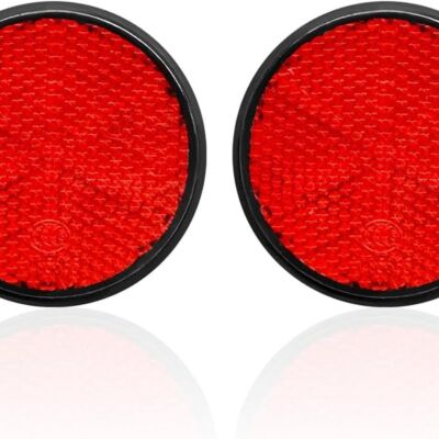 2 PCS Reflectors, M6 x 1.0 Screw Mounted Plastic Safety Warning Reflector, Unive