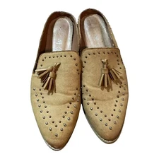 Mi.iM | Adline Leather Studded Kiltie Loafer Slip-On Mules Flats Women's US 8.5