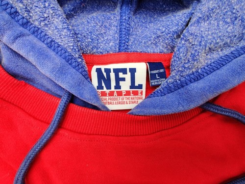 Staple x NFL Buffalo Bills Erwachsene Large rot/blau Pullover Fleece Sweatshirt Hoodi - Bild 2 von 4