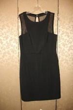 24 HOUR FLASH SALE! Trina Turk Black Sheer Textured Sheath BERNADETTE Dress 8