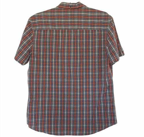 Piping Hot Shirt Size L Red Check Short Sleeve Pocket Contrast Trim Collar NWT - Picture 6 of 11