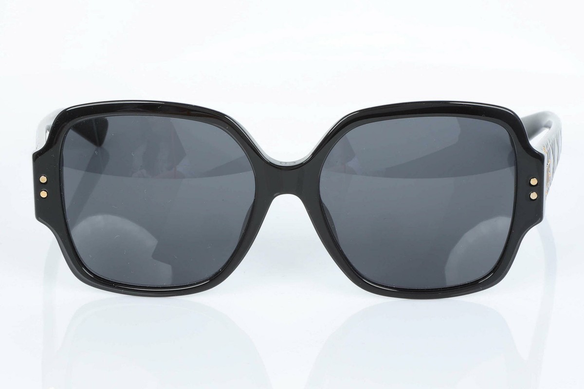 Dior 276353 LADY DIOR STUDS 5 BLACK/GREY 57/17/140 women Dior 276353 LADY DIOR STUDS 5 BLACK/GREY 57/17/140 women