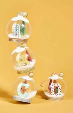 ANTHROPOLOGIE MONOGRAM SNOW GLOBE ORNAMENT LETTER G CHRISTMAS DECORATION - NIB