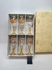 Set 6 Bicchieri Nuovi Vintage Giardini Di Marzo Vetro Calici Vino Acqua 