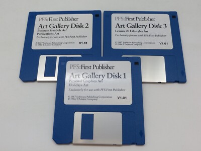 PFS: First Publisher - Art Gallery V1.01 3.5'' Floppy Disks graphics symbols art