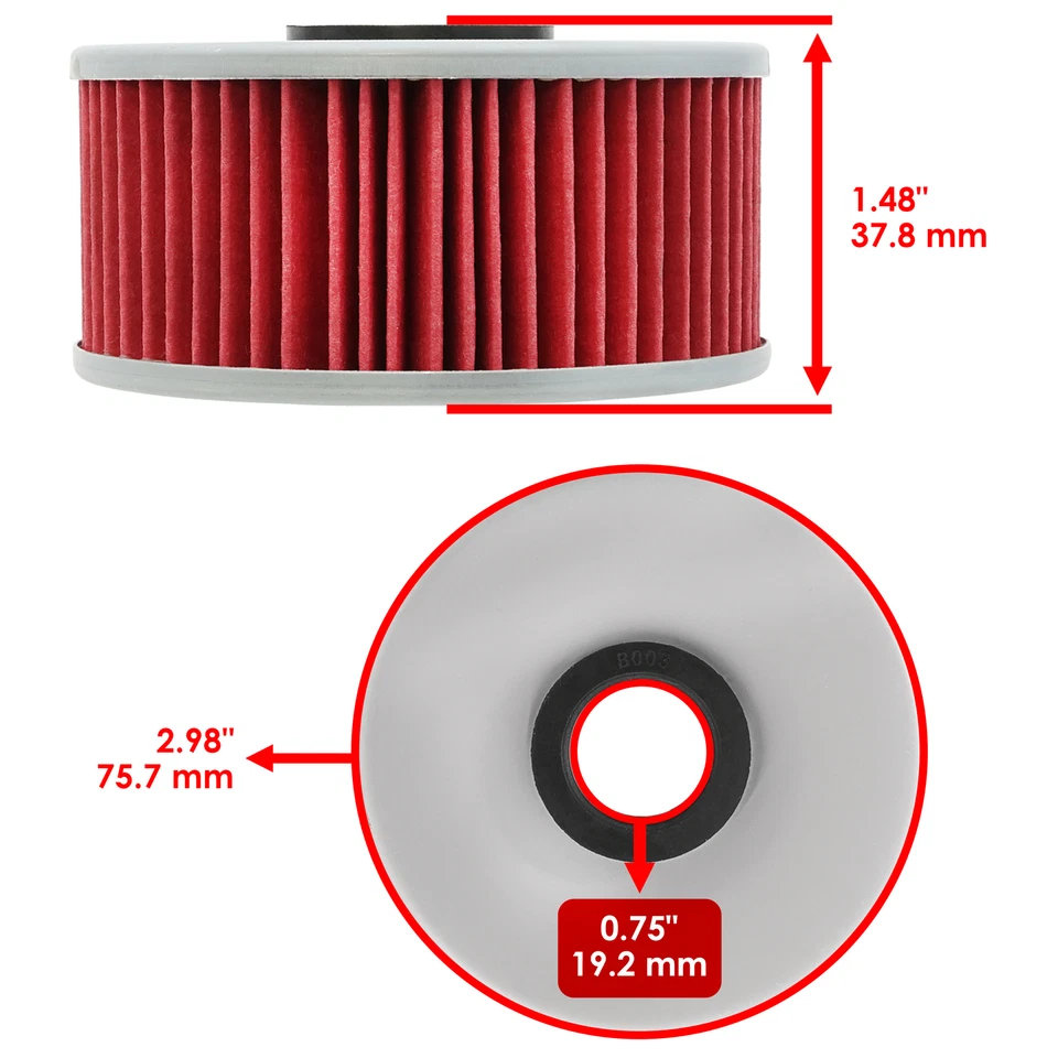 Oil Filter for Yamaha XJ550 XJ650 XJ750 Maxim 1980 1981 1982 1983 2-Pack - Image 2 of 4