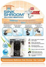 SinkShroom® Black Ultimate Hair Catcher Snare Strainer for Sink by TubShroom 