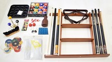 Billiard Accessory Kit - Pool Table Pool Cue Sticks Rack Bridge Ball Sets Kit-S2
