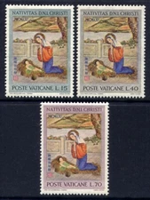 VATICAN Sc#323-5 1961 Painting - The Adoration by Lucas Chen MNH