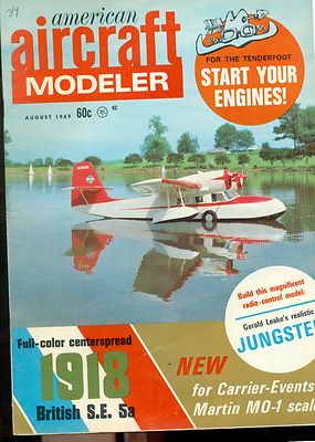 AMERICAN AIRCRAFT MODELER Magazine August 1969 4-color centerspread intact