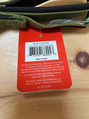 KONG MAX Comfort Green Dog Leash Hands Free 6ft New Ultra Durable - Picture 5 of 6