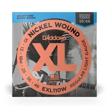 D'Addario EXL110W Nickel Regular Light Wound 3rd Electric Guitar Strings 10-46