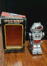 Vintage Space Robot Toy Untested W/ Box