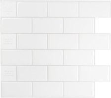 3D Peel and Stick Backsplash Tiles - 10 Sheets for Kitchen Bathroom