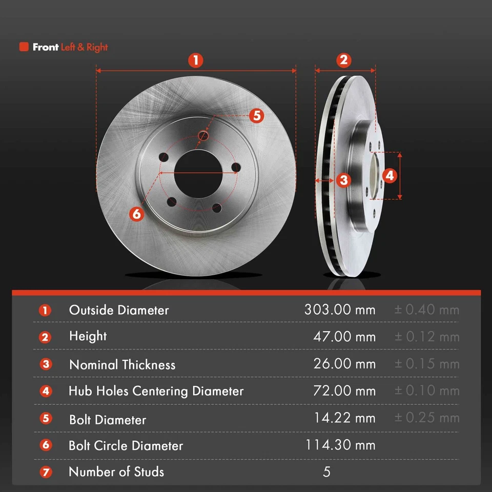 Новый комплект переднего и заднего дисковых тормозов для Ford Escape Mercury Mariner 2008-2010 Mazda - Изображение 2 из 4