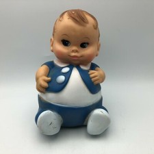 Doll Plumpees Uneeda Chubby Boy 8" Rubber Toy Squeeze 1967 Vintage Rough