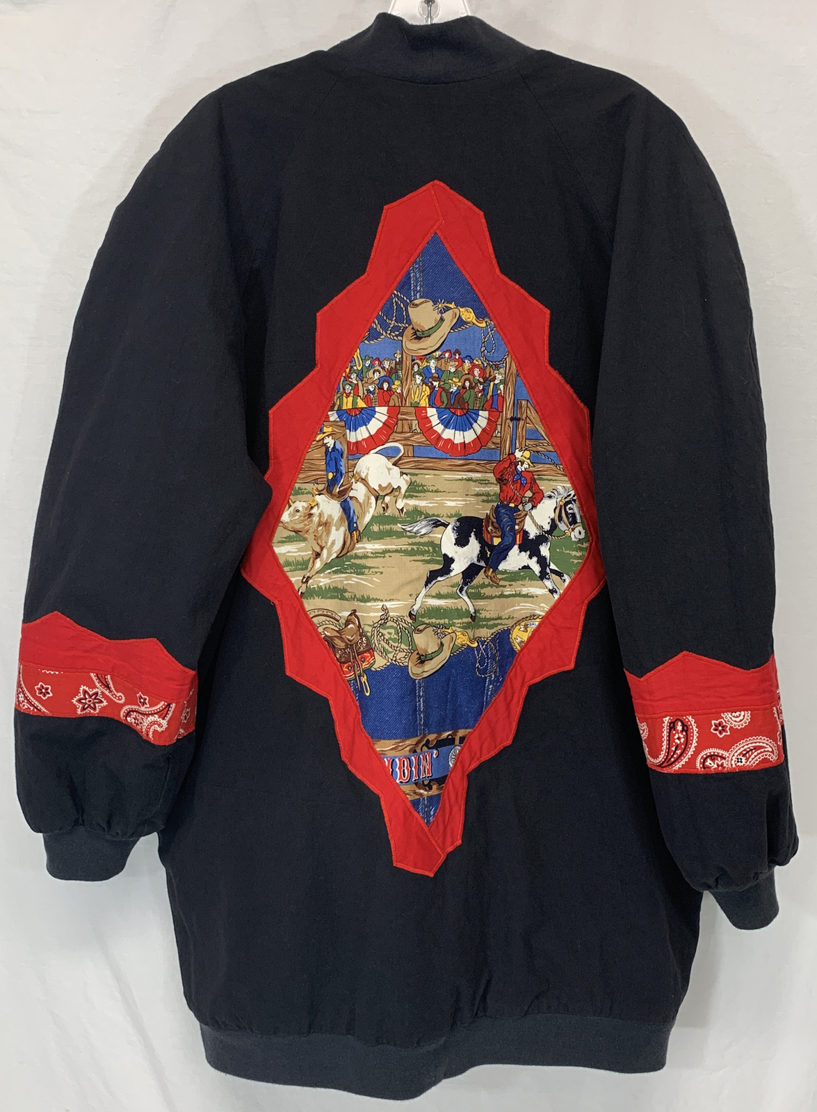 "YIP-E-YI-A" Reversible Patchwork Western Graphic… - image 3