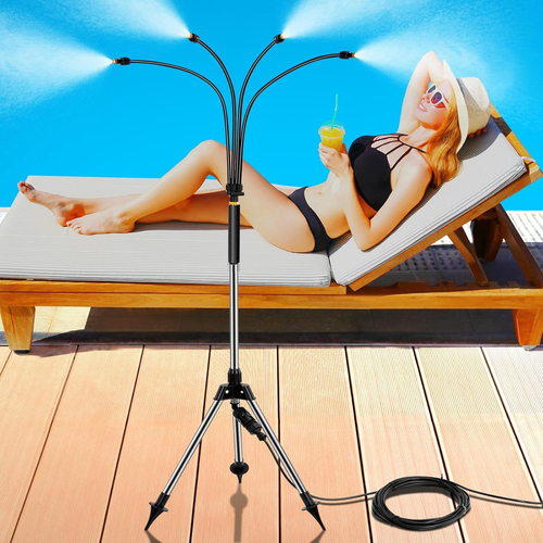 Misters for outside Patio, Adjustable 4.1FT Standing Misting Cooling System with