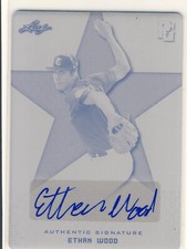 ETHAN WOOD 2020 Leaf Perfect Game PG PLATE AUTO /1 LOUISVILLE 1/1