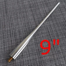 FOR 97-16 FORD F150 F250 F350 SILVER SPIKED STYLE SHORT SCREW IN STUBBY ANTENNA 