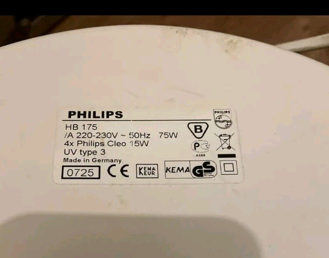 Philips HB175 Facial Tanner Lamp Uv Light Sun Face Tan Solaria