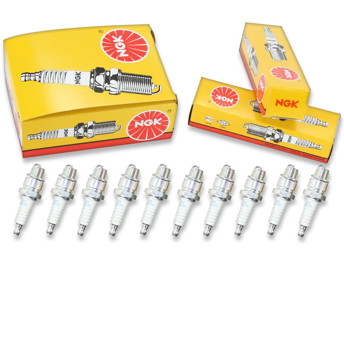 10 pc NGK 3722 BR5HS Standard Spark Plugs for WR9AO WR9A0 WR8AP WR8AC W9ACO gy