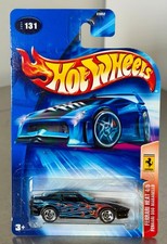 Hot Wheels Ferrari Heat 4/5 Ferrari 550 Maranello Black Flames 2004 2F12
