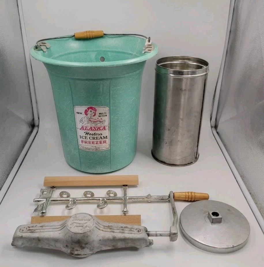 Vintage Alaska Hostess 4 Qt Ice Cream Maker Freezer Hand Crank Works Great 👍
Opens in a new window