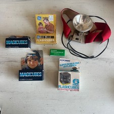 Polaroid Super Shooter Plus Land Camera Bundle with Flashcubes Case and Headlamp