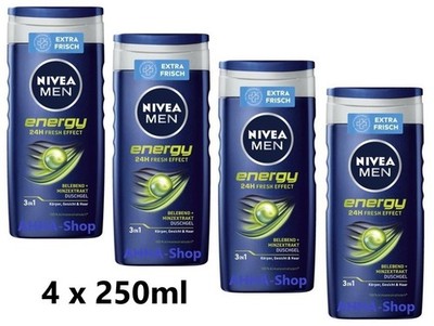 NIVEA Men 3 in 1 Duschgel  ENERGY ,  4 x 250 ml''