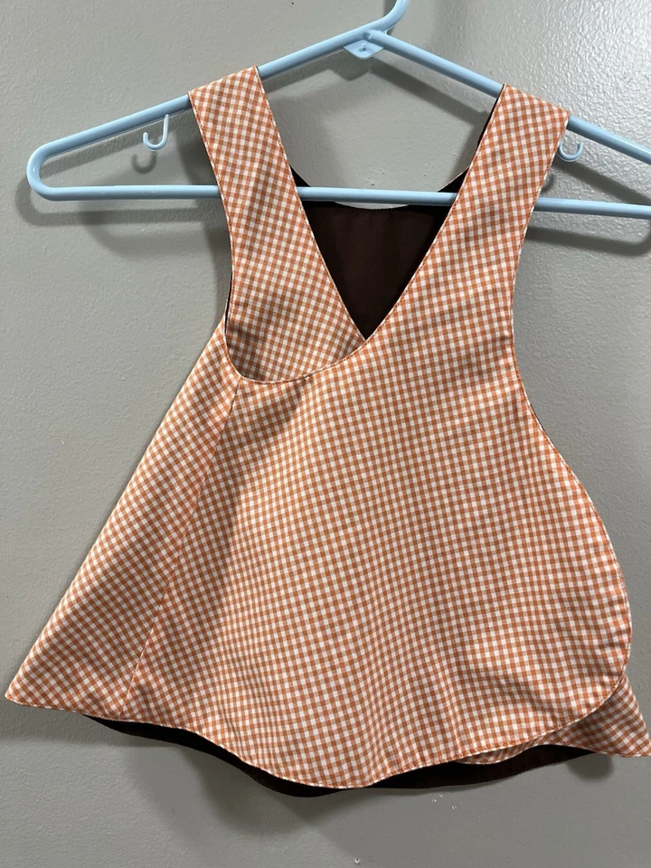 Kelly’s Kids Orange Gingham Appliquéd Turkey Pinafore Dress. 18 Months   - Image 4 of 4