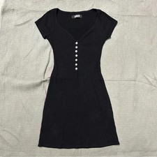 Reformation Mini Bodycon Dress with buttons and sweet heart neckline| size small