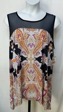 NWT. INC International Concepts women's size 3X top with paisley print.