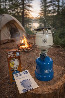 VTG Super Lumogaz PZ 206 Camping Gaz Light Lamp Lantern Paris