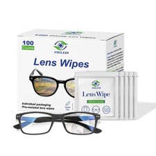 Lens Wipes for Eyeglasses, 100 counts, Ocean Scent, Individually Wrapped, Gla...