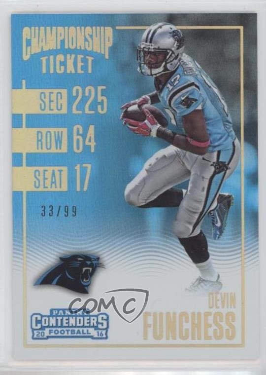 2016 Panini Contenders Championship Ticket 33/99 Devin Funchess #44 a2f