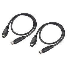 PS/2 Mouse and Keyboard Extension Cable 6P 1.64 Feet Male to Female 2Pcs,Black