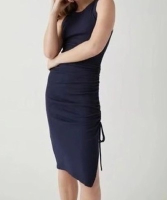 michael stars ultra rib dress Michael Stars | Dresses | Nwt Michael Stars Macy Mock Neck Ultra Ribbed Dress Size Medium Shadow Gray